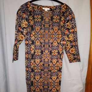 London Style Floral Knee Length Dress